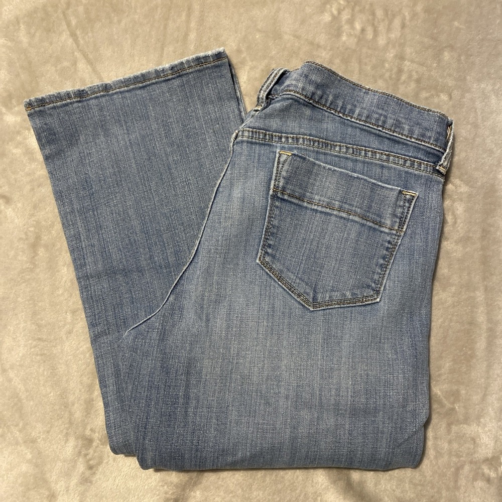 Old Navy Jeans Women Sz 10 Blue Faded  Sweetheart Bootcut Y2K Grunge Cowgirl‎